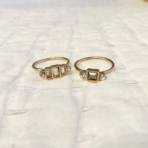 Lord & Taylor Designer Lab Gold Ring Set of Two